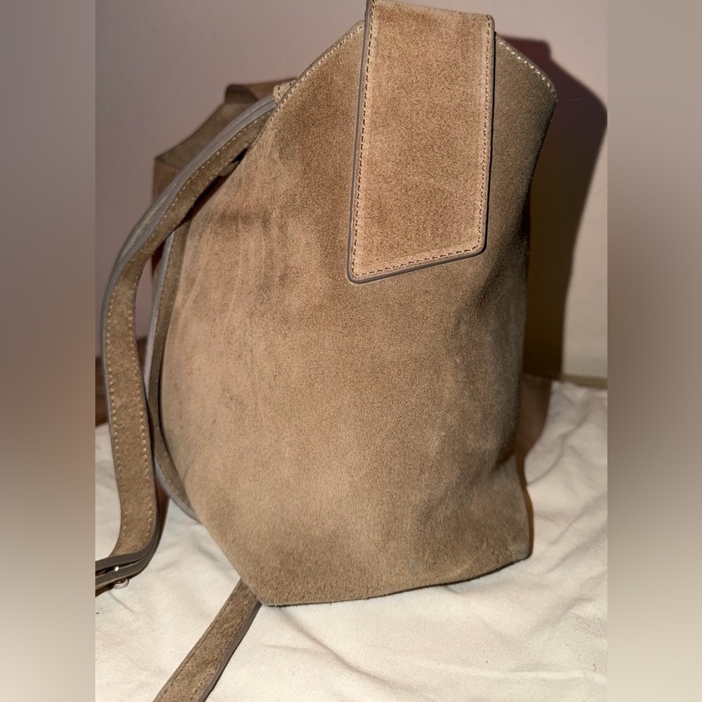 Banana Republic Mini Slouchy Vida Suede Bag in Timeless Taupe - Picture 12 of 12